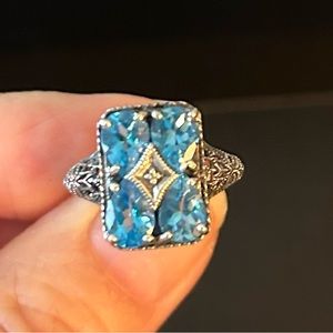 Blue topaz ring size 5.75